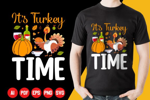 It’s Turkey Time Thanksgiving T-Shirt Design Review