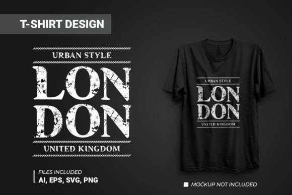 London Typography Vector T-shirt Design Review